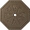 Ekena Millwork Spring Octagonal Ceiling Medallion (Canopies up to 3"), 29 1/8"OD x 2 1/4"ID x 1 1/8"P, Warm Silver CM30SPWSS - alternate 1